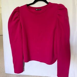 Zara puff sleeve sweatshirt